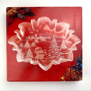 Mikasa Christmas Story glass bon bon plate